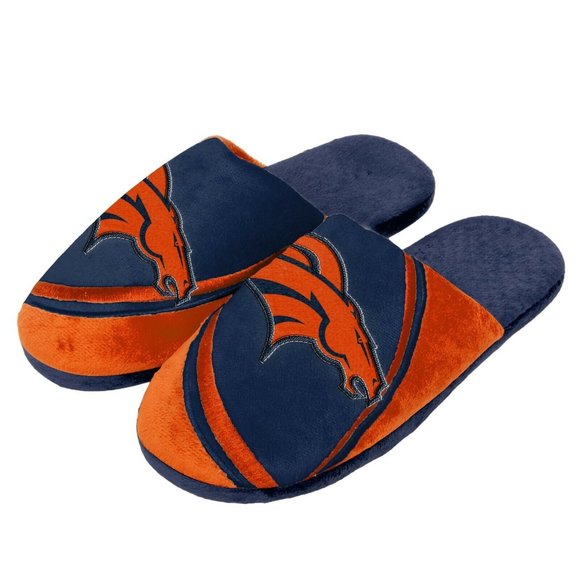 NFL Denver Broncos Big Logo TONAL Slippers Slip on House shoes NEW SZ XL - Picture 1 of 1